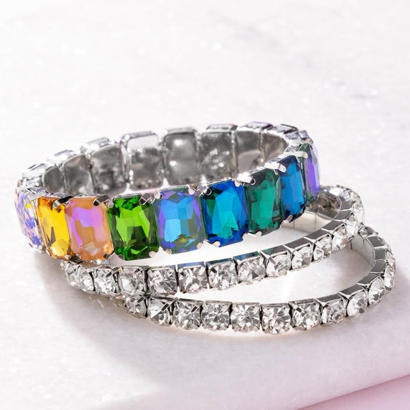 NWT Multicolor 3-Piece Gemstone Bracelet(Last One) - Picture 4 of 6